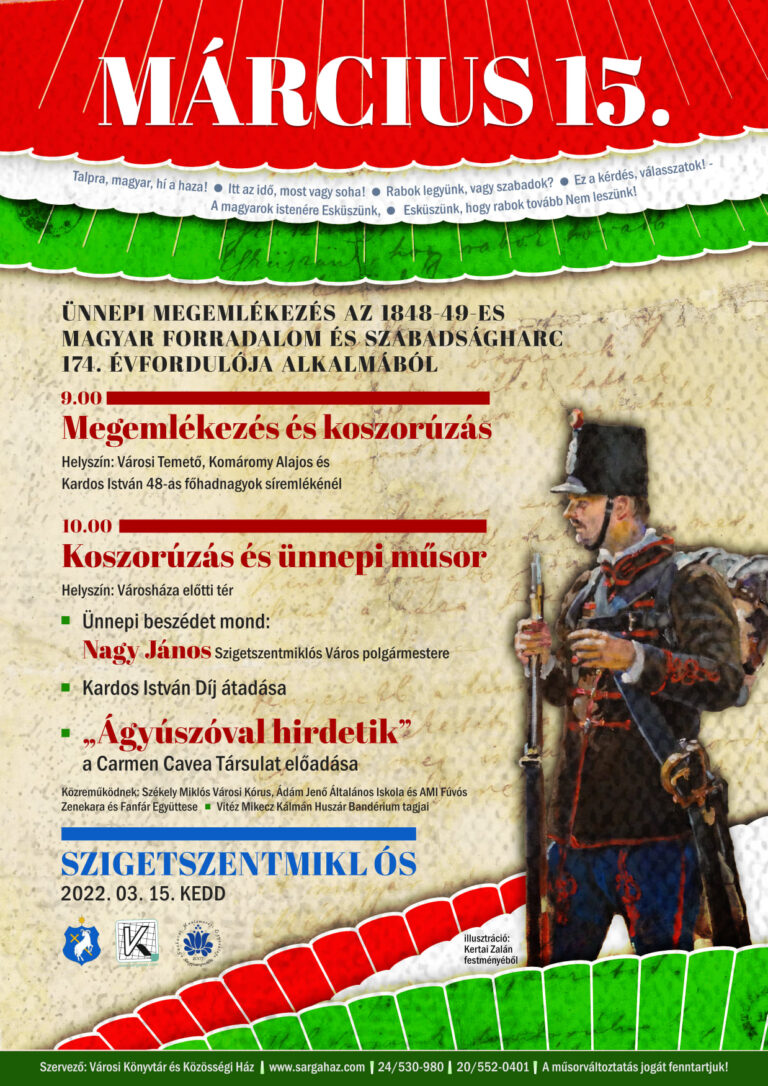 Március 15.-ei Önkormányzati koszorúzás 2022.03.15